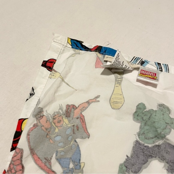 Pottery Barn Kids Marvel Comics Hero Twin Flat Sheet Hulk Captain America - Picture 14 of 16